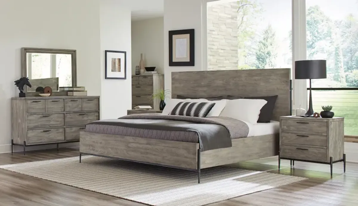 Hekman Bedford Park Gray California King Panel Bed