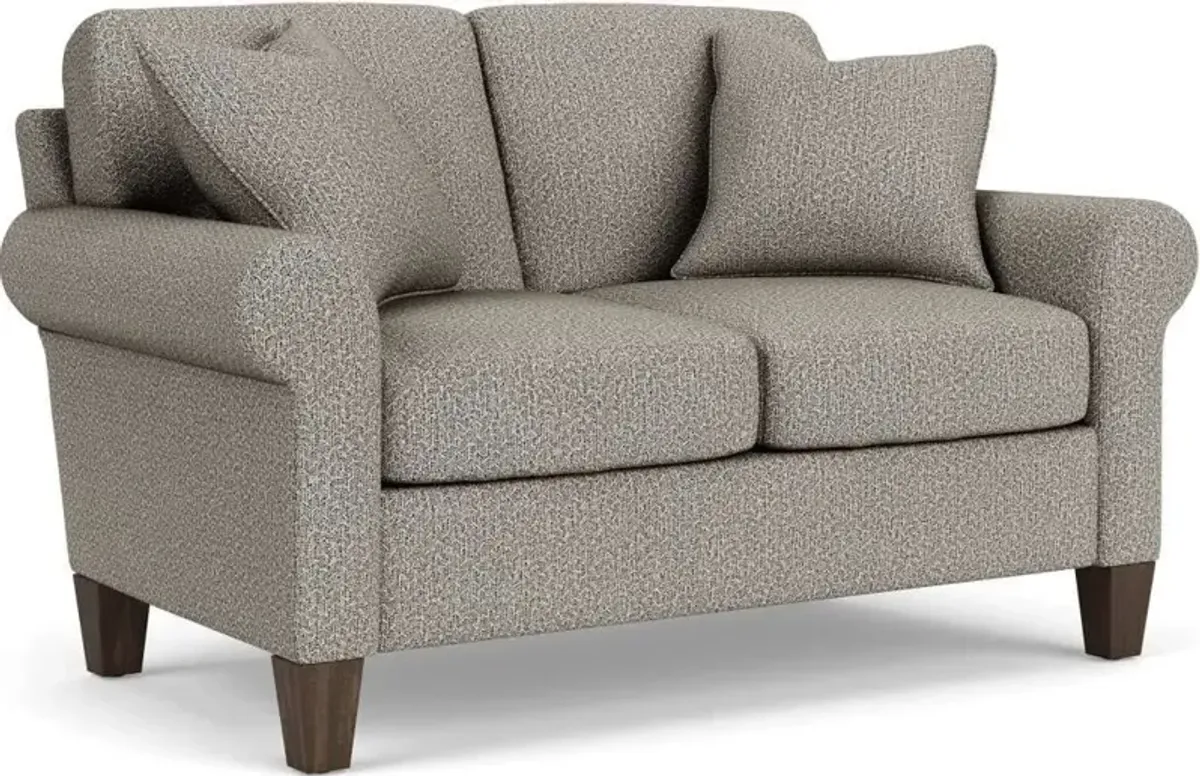 Flexsteel South Haven Gray Quarry Rolled Arm Loveseat