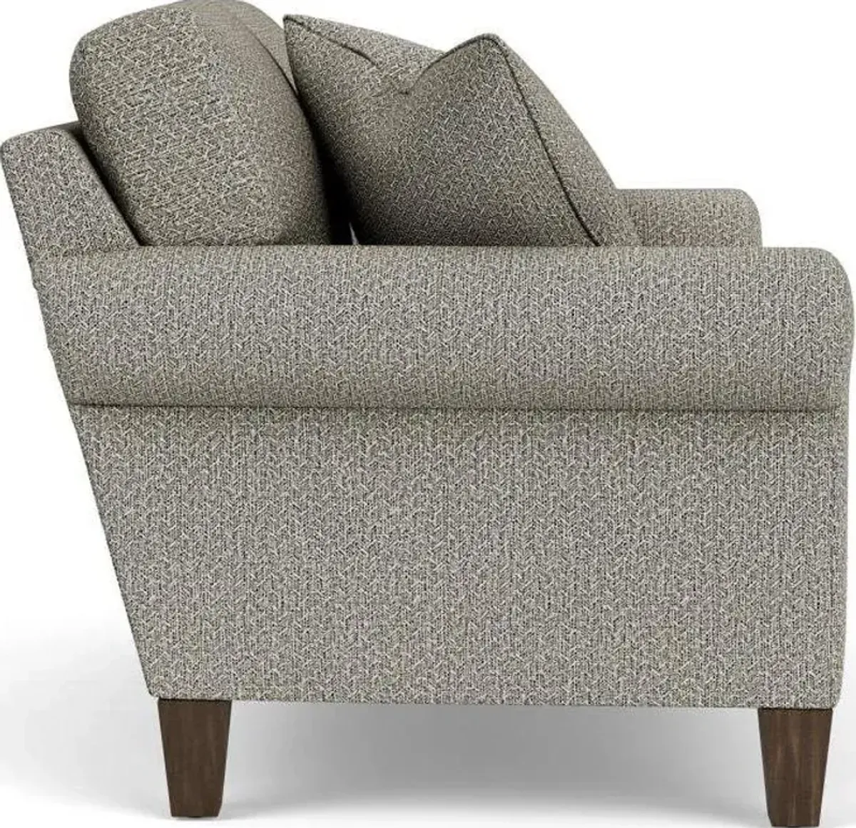 Flexsteel South Haven Gray Quarry Rolled Arm Loveseat