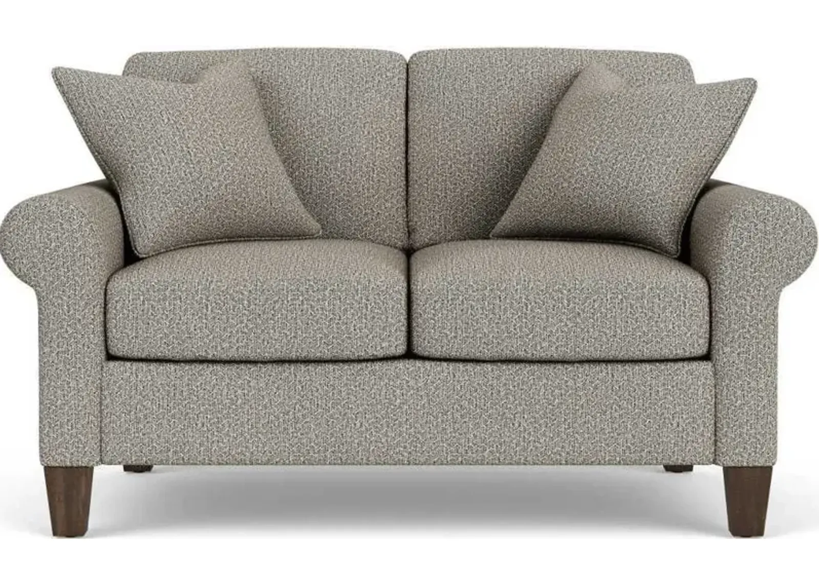 SOUTH HAVEN GRAY QUARRY ROLLED ARM LOVESEAT