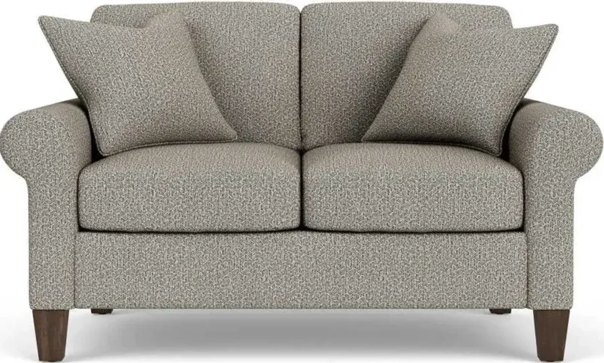 Flexsteel South Haven Gray Quarry Rolled Arm Loveseat