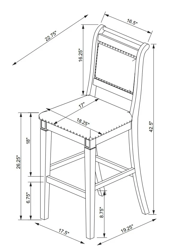 EMMY 26" NATURAL COUNTER STOOL