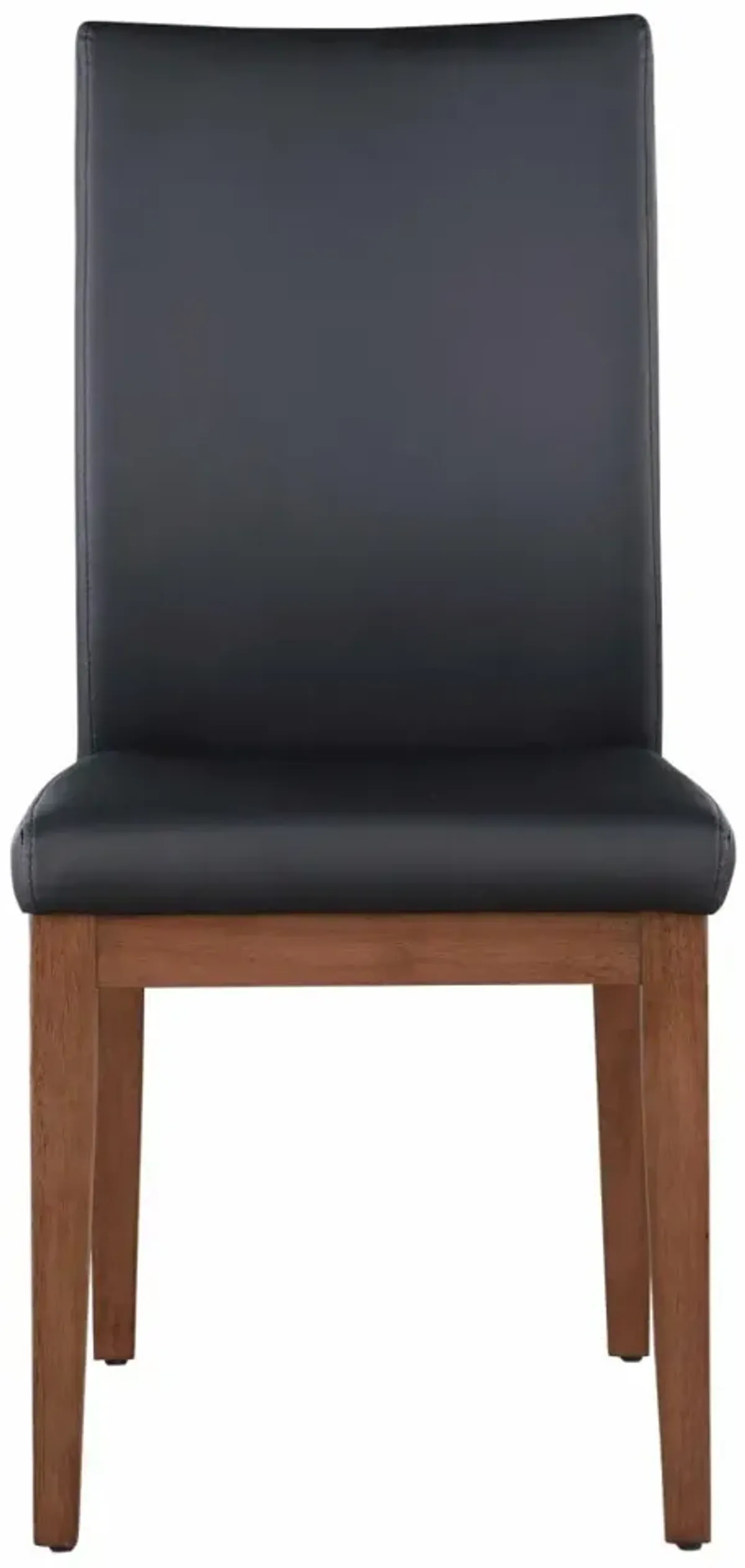 Chintaly Emma Black Curved Back Side Chair with Solid Wood Frame