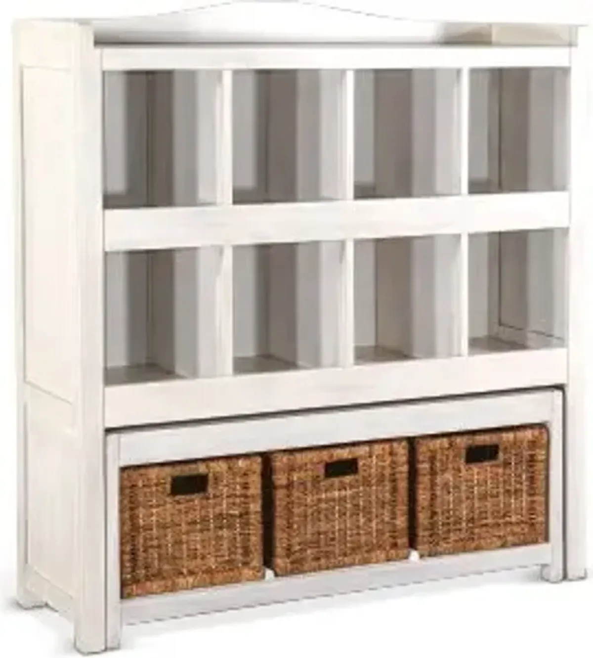 Sunny Designs Marble White Storage Bookcase & Bench