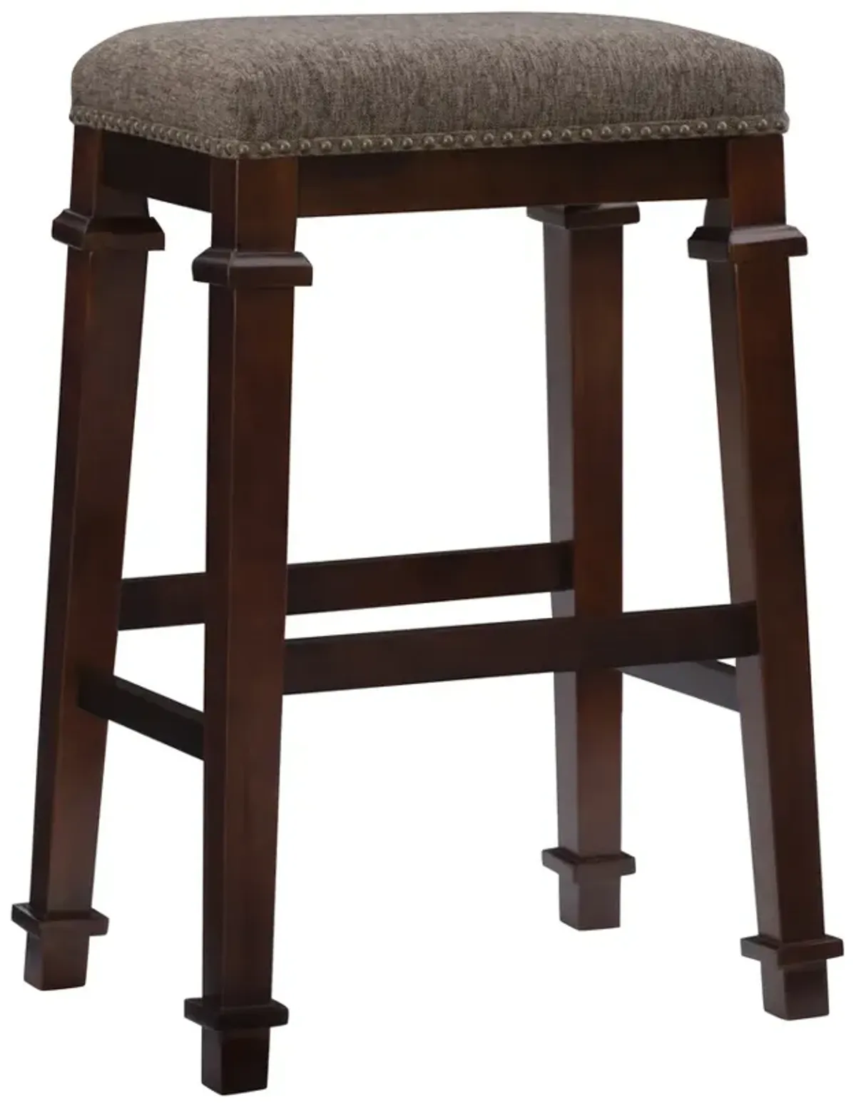 Linon Kennedy Backless Tweed Bar Stool