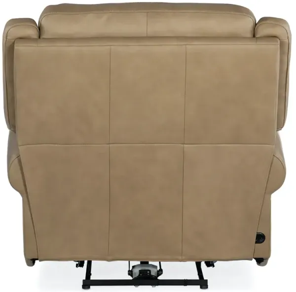 Hooker Furniture Oberon Caruso Sand Leather Zero Gravity Recliner with Power Headrest