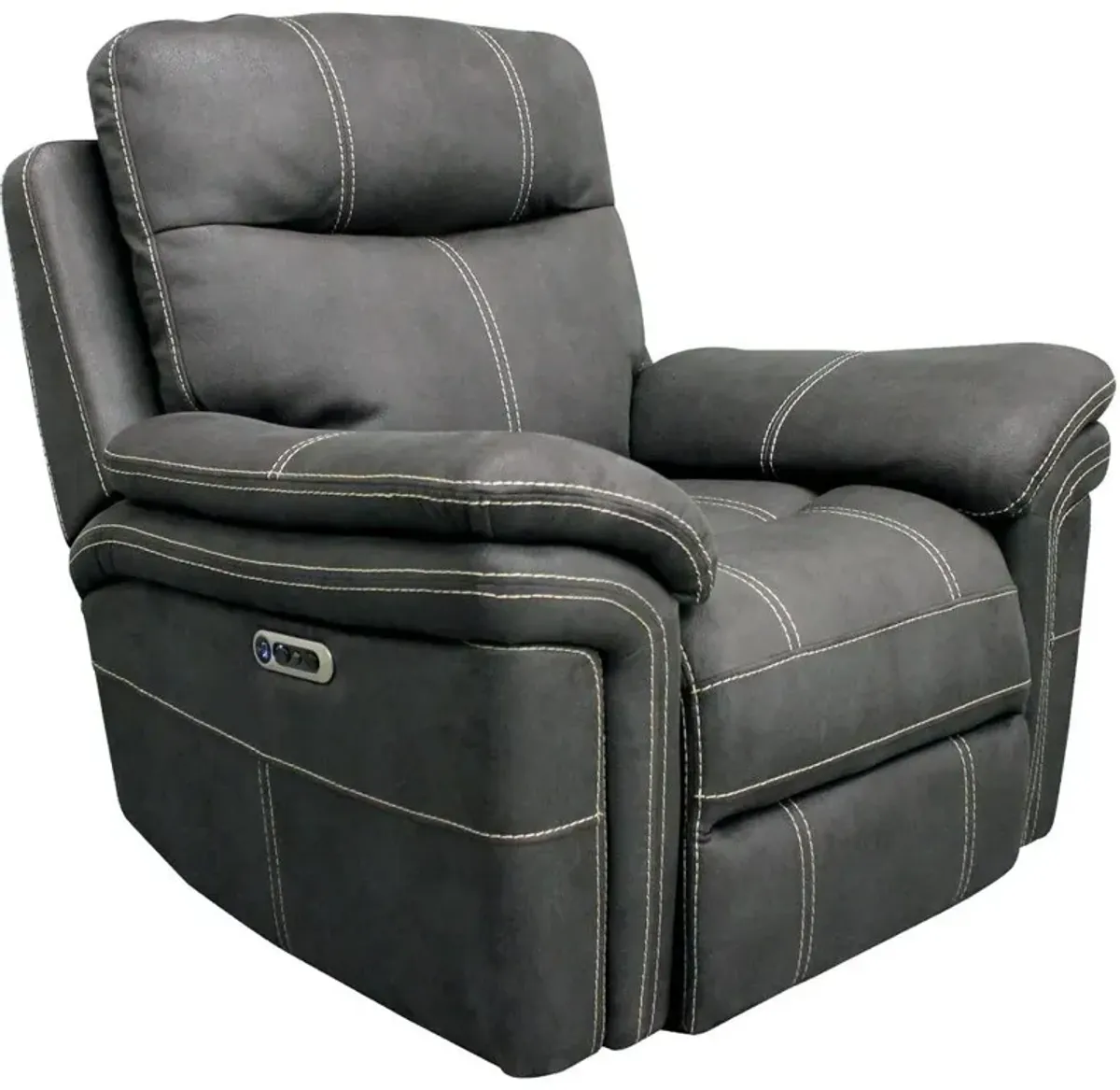 Parker House Mason Collection Power Recliner in Charcoal