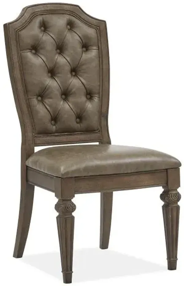 Magnussen Wood Dining Side Chair with Upholstered Seat & Back Durango