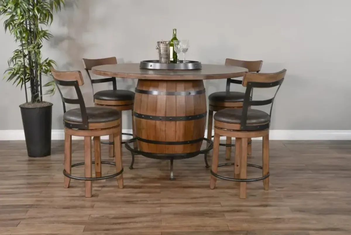 Sunny Designs Doe Valley Buckskin Round Pub Table
