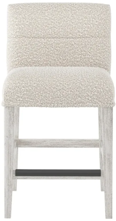 HYDE FABRIC WIRE BRUSHED COUNTER STOOL