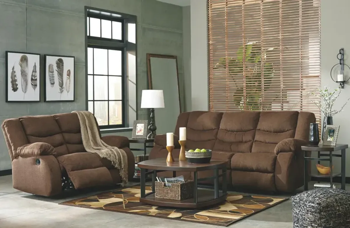 Ashley Tulen Chocolate Reclining Sofa