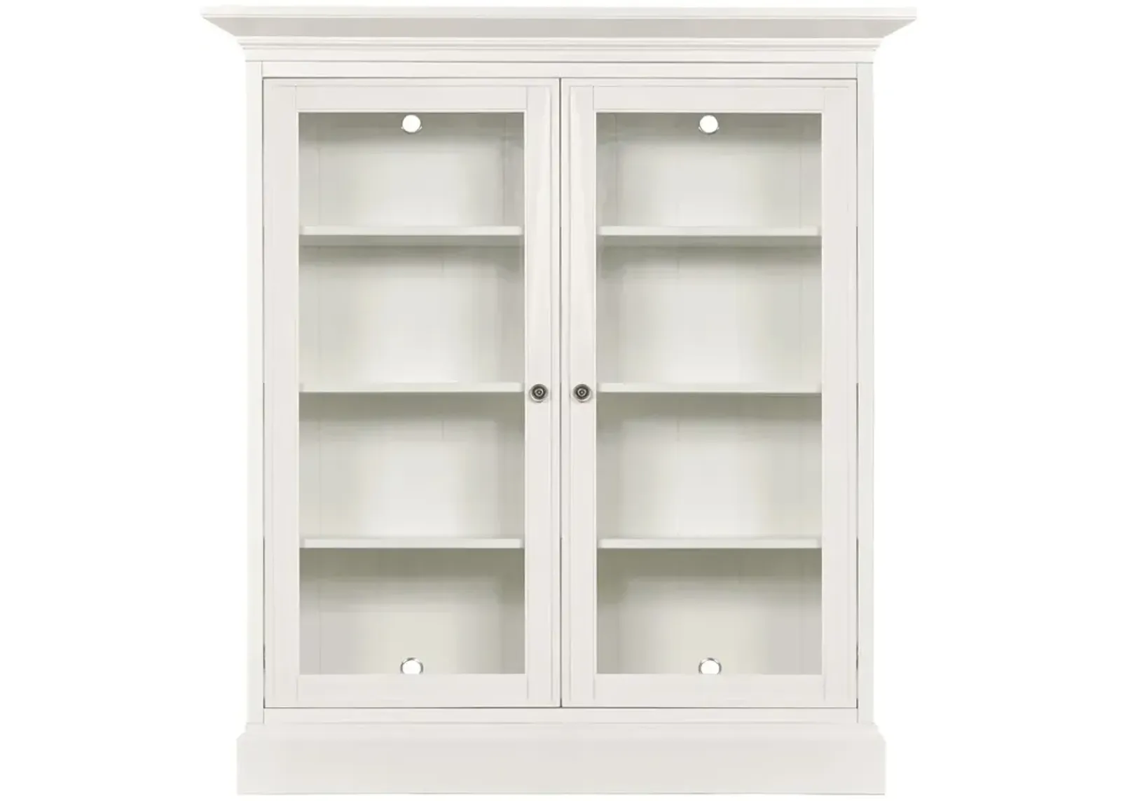 Hammary Structures Pure White Double Mid-Height Display Cabinet