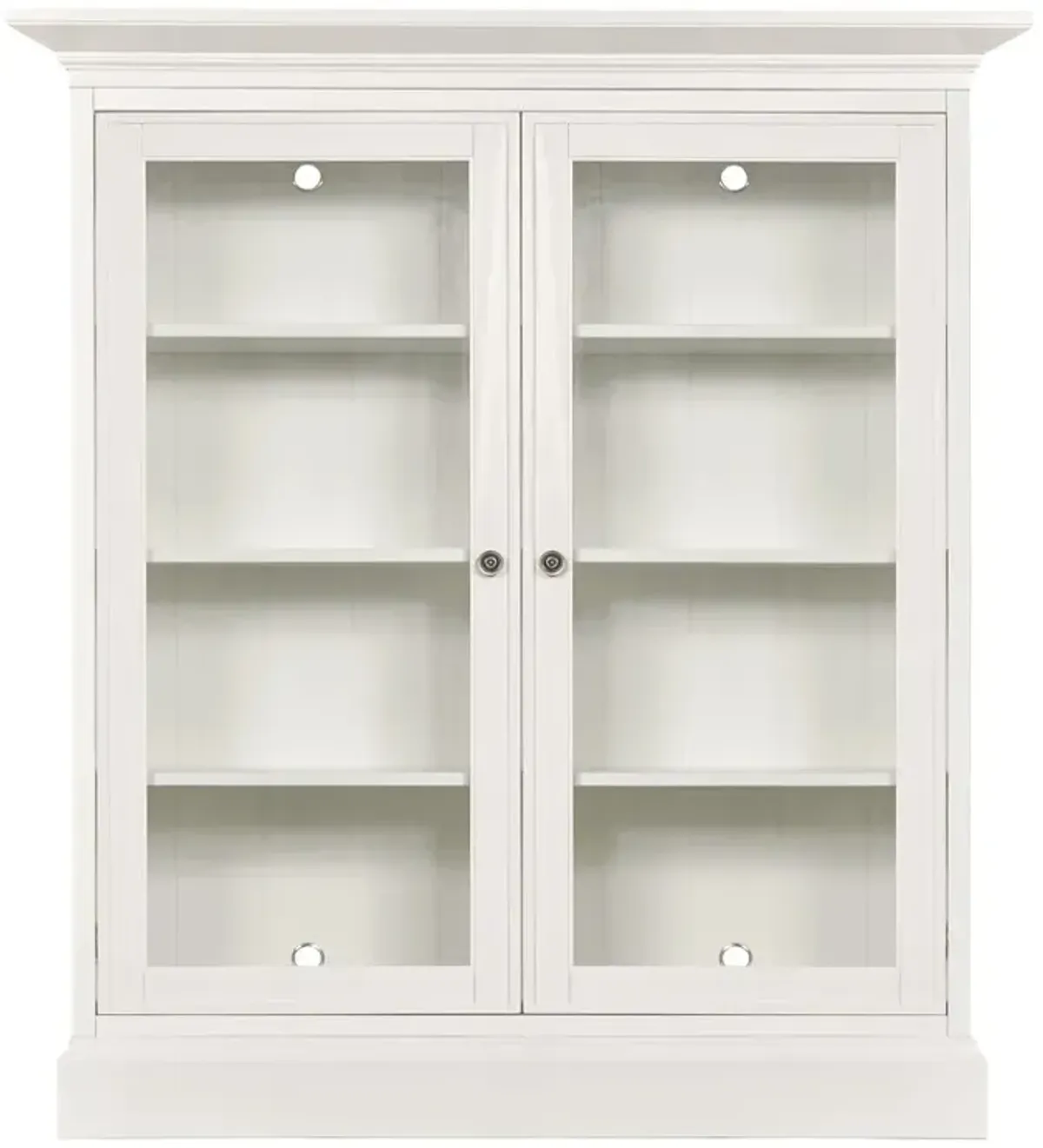 Hammary Structures Pure White Double Mid-Height Display Cabinet