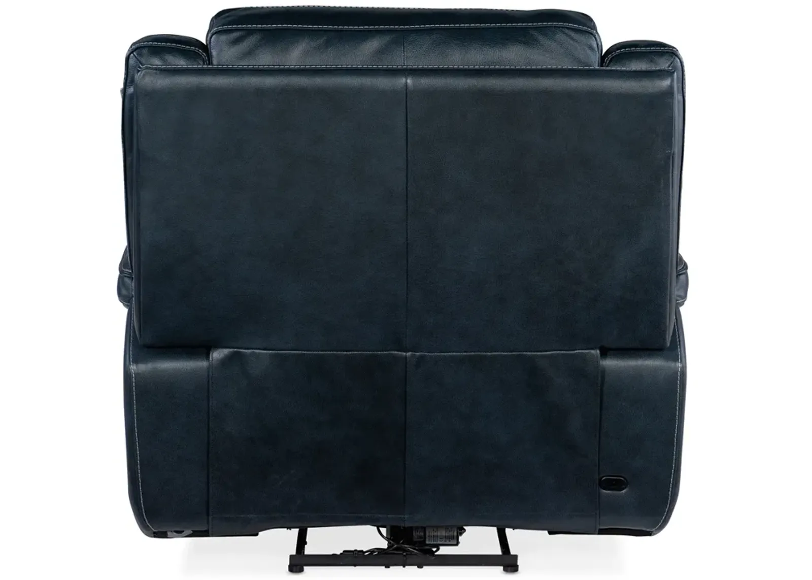 Hooker Furniture Montel Cosmos Cobalt Lay Flat Leather Power Recliner with Power Headrest & Lumbar