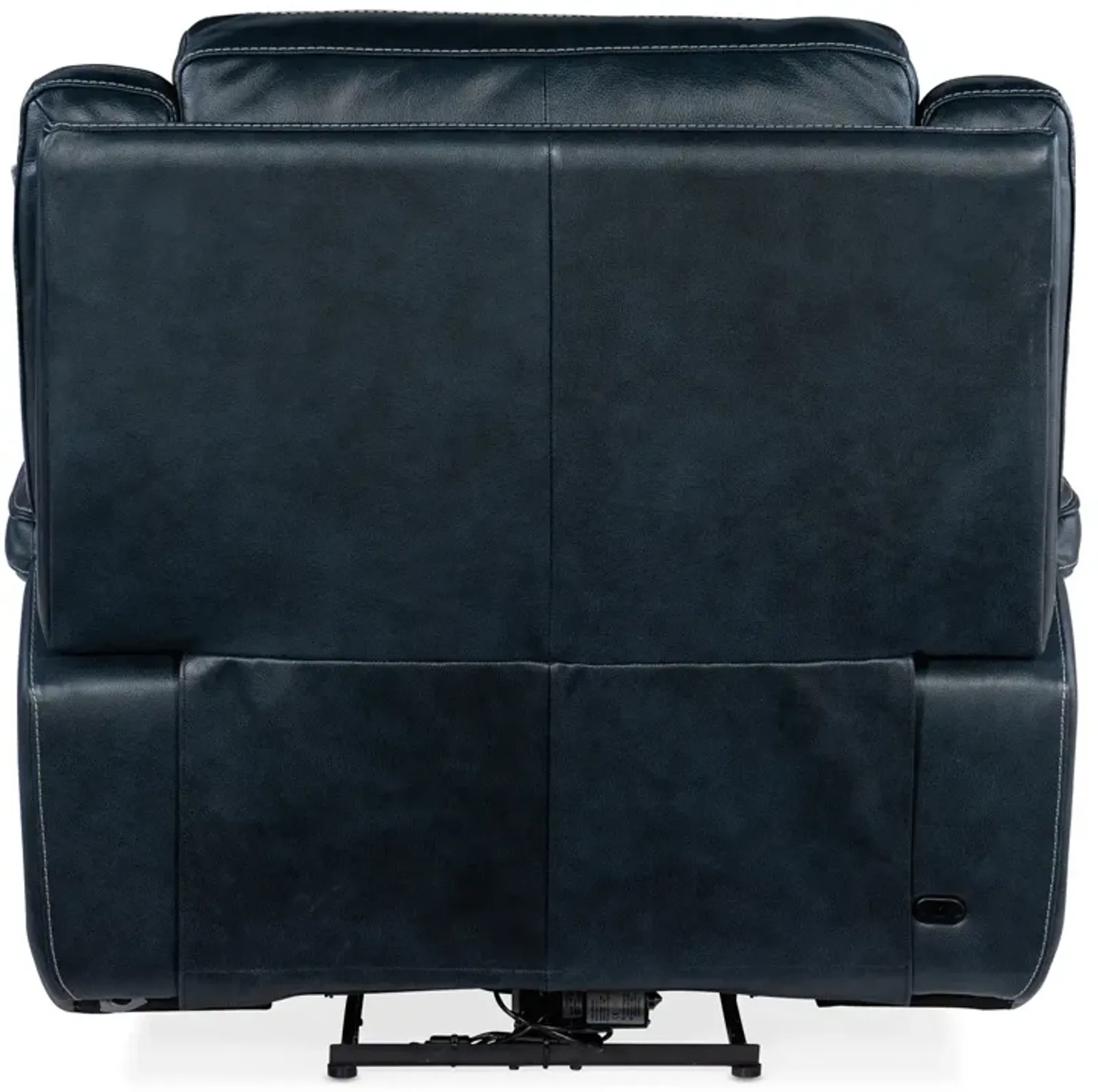 Hooker Furniture Montel Cosmos Cobalt Lay Flat Leather Power Recliner with Power Headrest & Lumbar