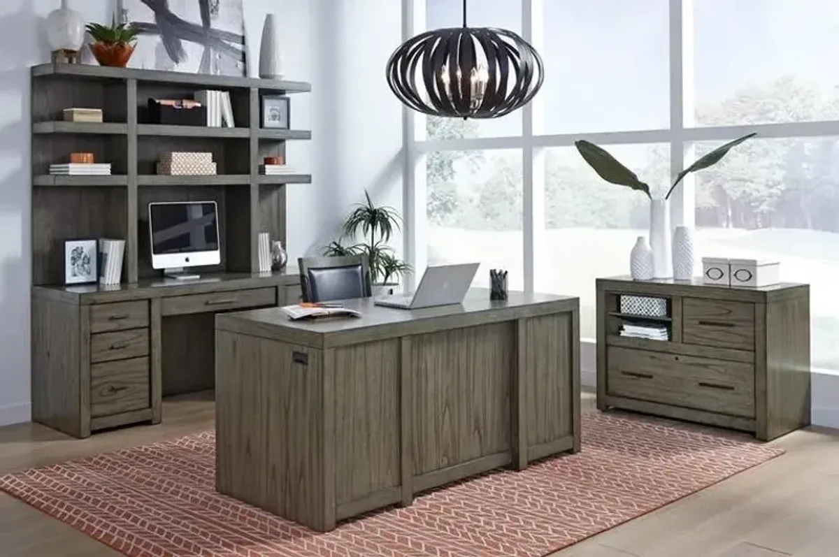 Aspenhome Modern Loft Greystone Combo File Office Cabinet