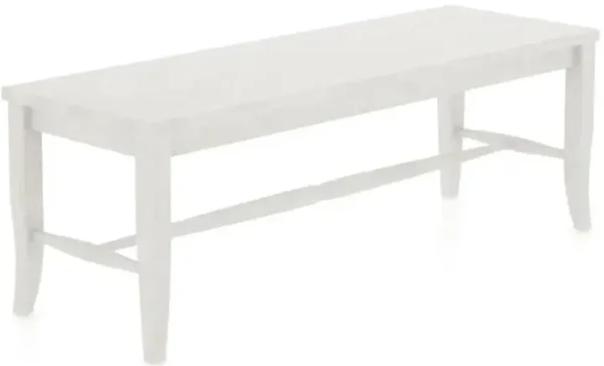 Canadel Champlain 18 Inch Wood Bench in Cloud White Finish