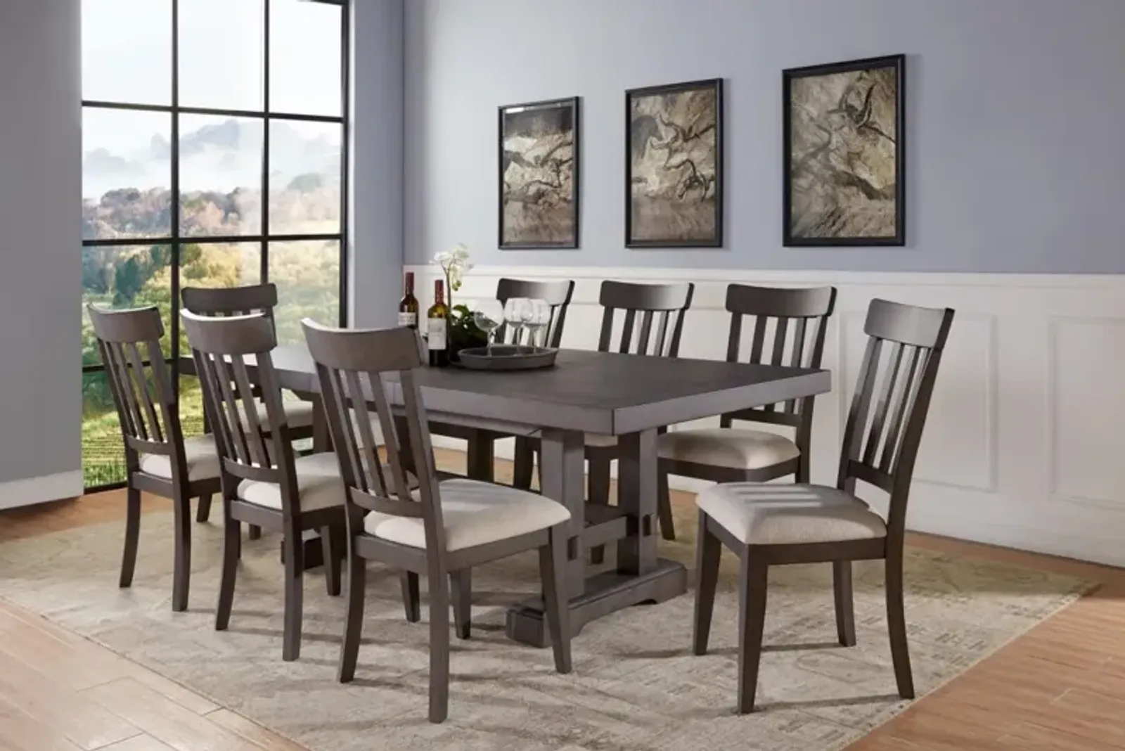 Steve Silver Rectangle 7-Piece Napa Table & 6 Side Chairs