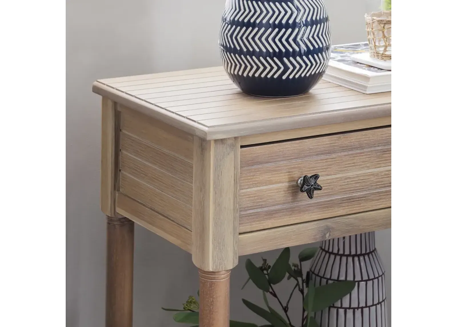 Linon Seaboard Accent Table Natural