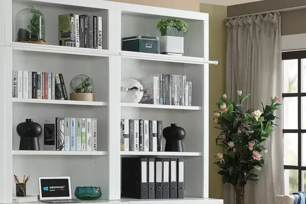 Parker House Catalina Collection 40 Inch Library Hutch Cottage White Color