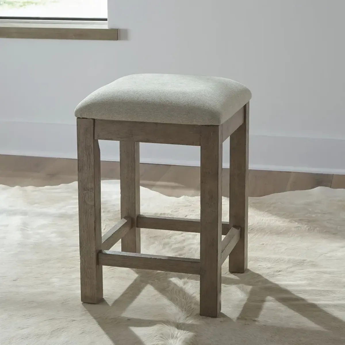 Liberty Furniture Bartlett Field Dusty Taupe Upholstered Console Stool