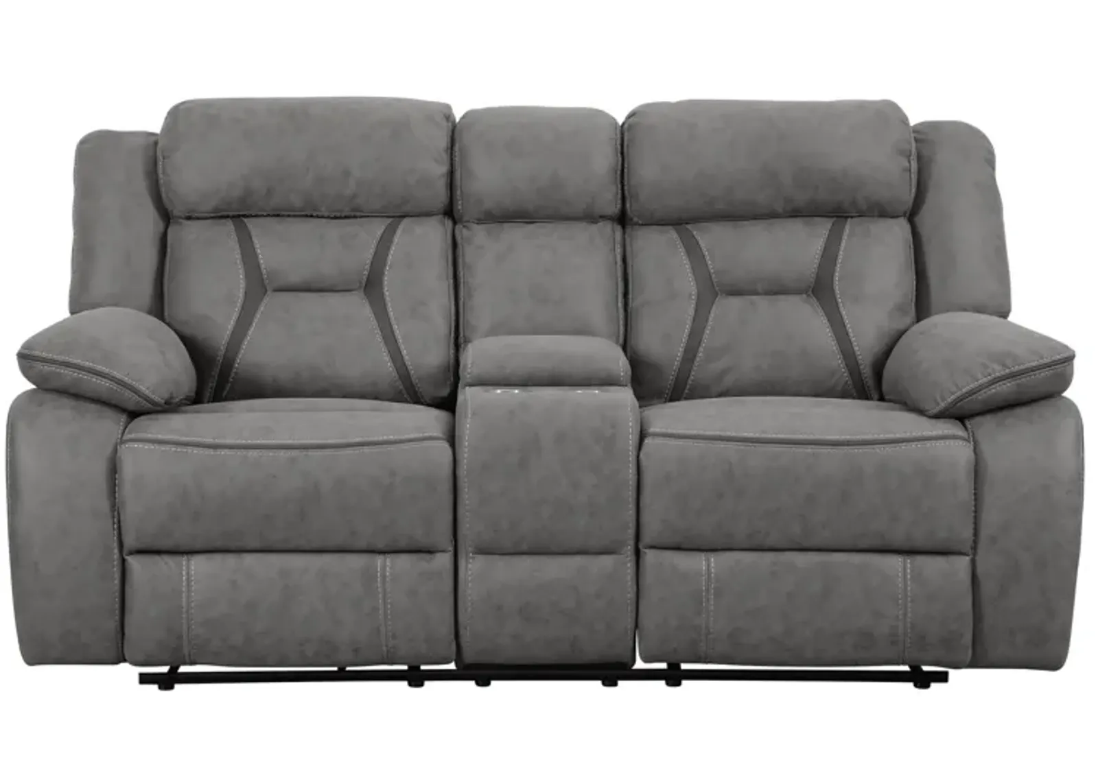 Coaster Higgins Upholstered Motion Reclining Loveseat Grey