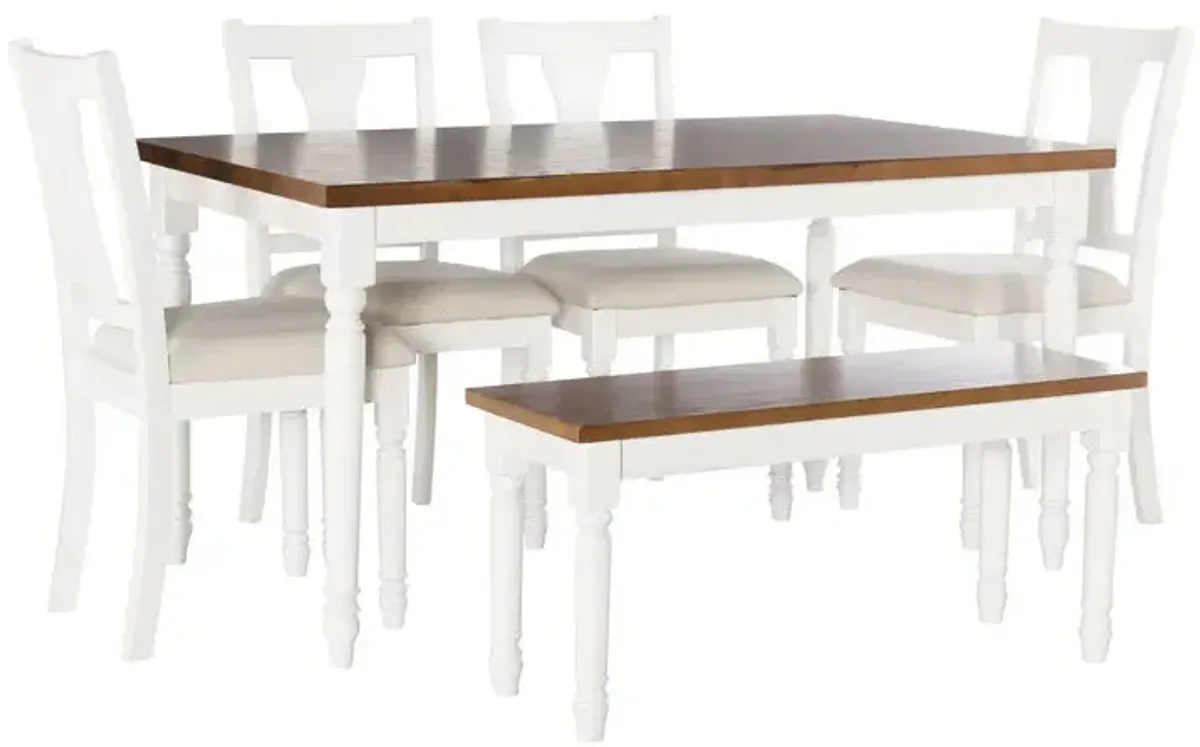 Powell Willow 6-Piece Brown Dining Set
