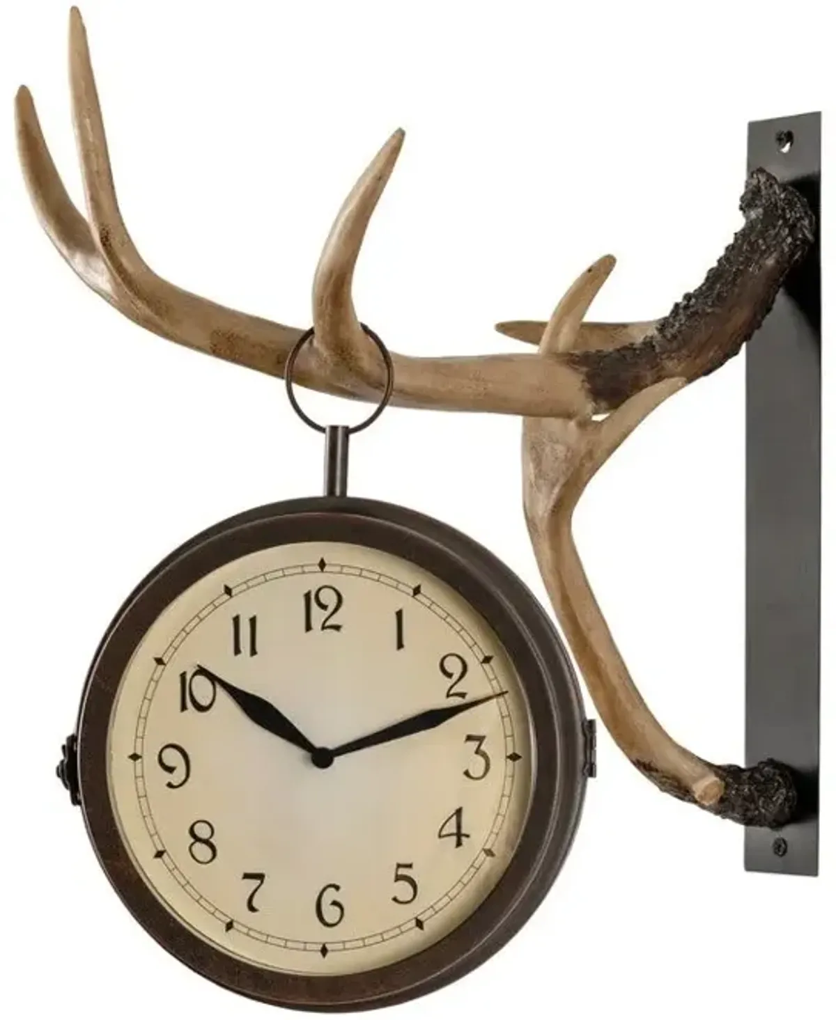 Crestview Deer Park Dark Gray/Off-White Clock