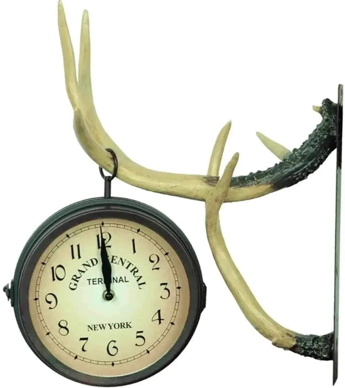 Crestview Deer Park Dark Gray/Off-White Clock