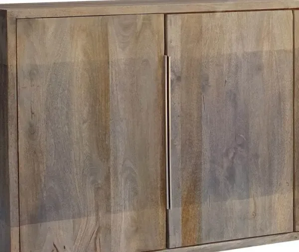 Crestview Bengal Manor Two-Tone Grey Mango Wood Sideboard