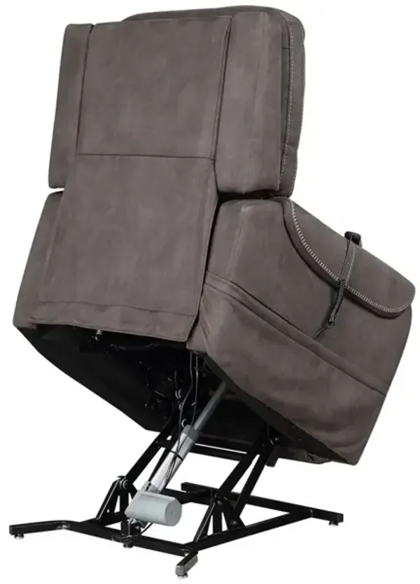 Steve Silver Brisbane Fabric Power Lift Chair With 3-Zone Heat In Neutral Stone