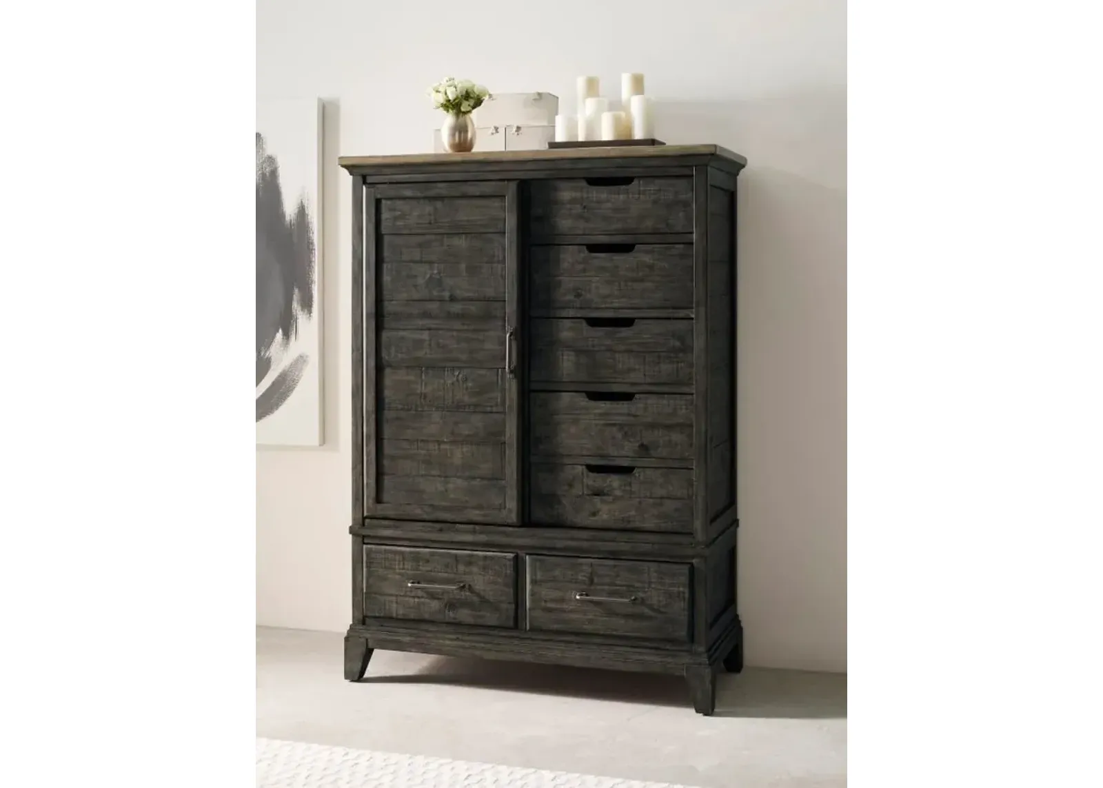 Kincaid Wheeler Door Espresso Plank Road Chest Armoire