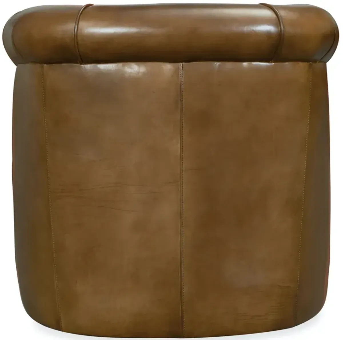 Hooker Furniture Axton Swivel Leather Barrel Club Chair