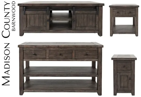 Jofran Madison County Chairside Table Barnwood