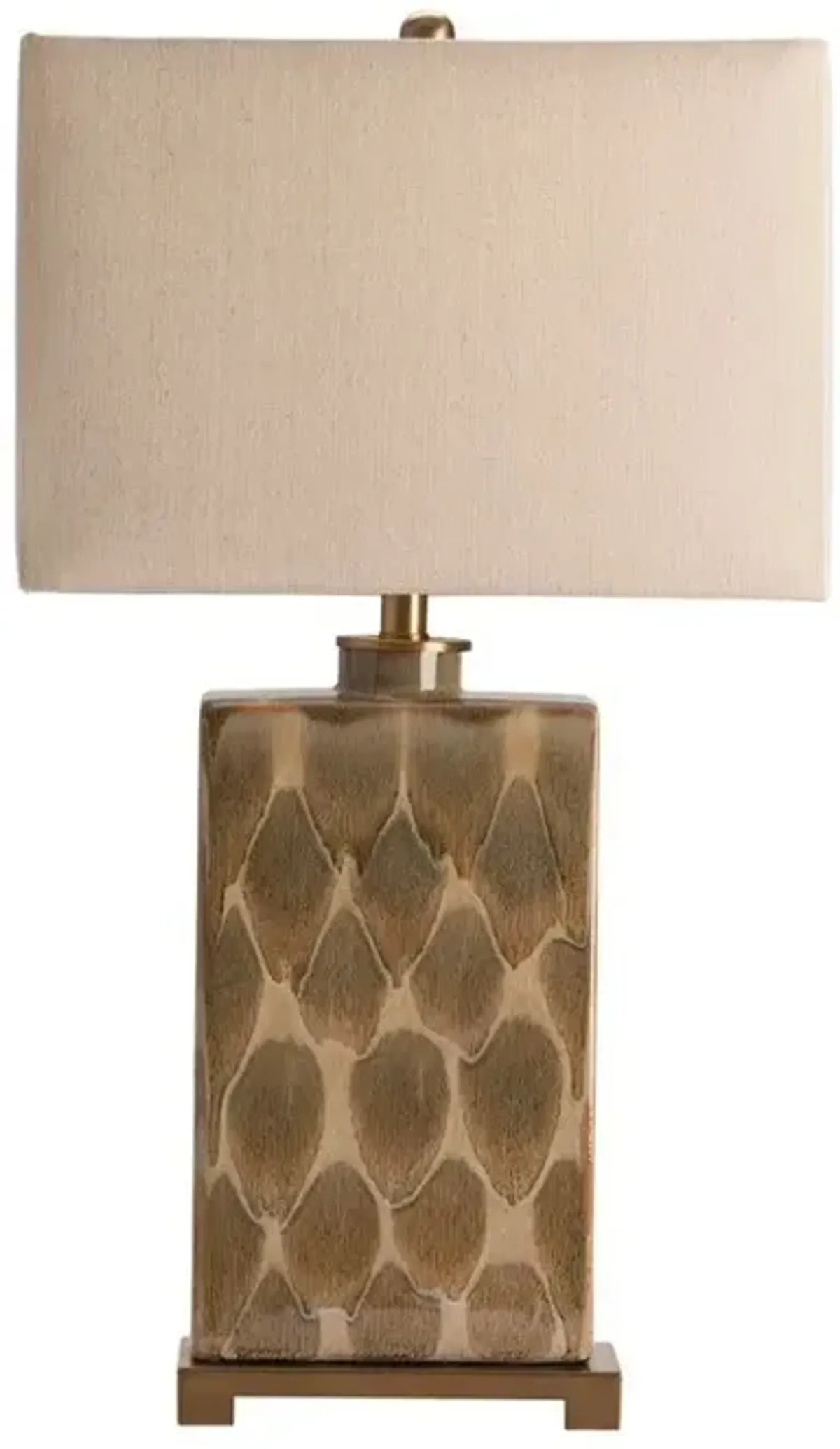 Crestview Beige/Brown/Gold Diamond Table Lamp