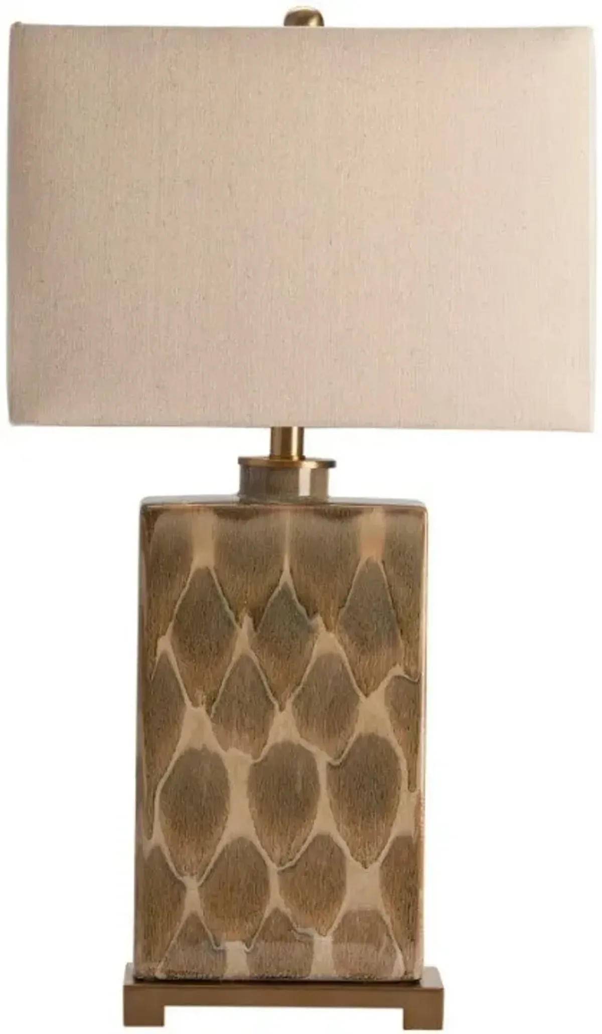 Crestview Beige/Brown/Gold Diamond Table Lamp