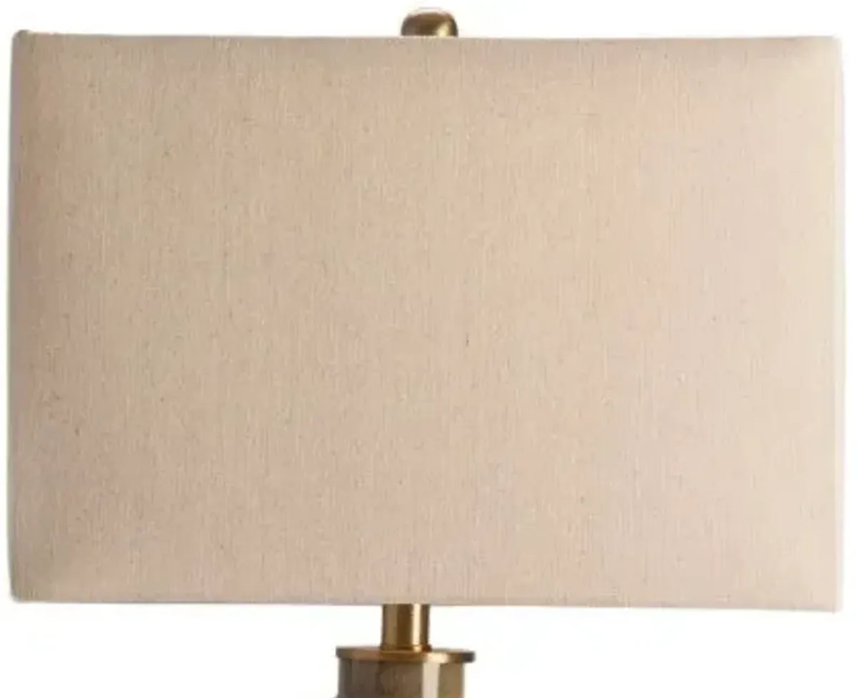 Crestview Beige/Brown/Gold Diamond Table Lamp