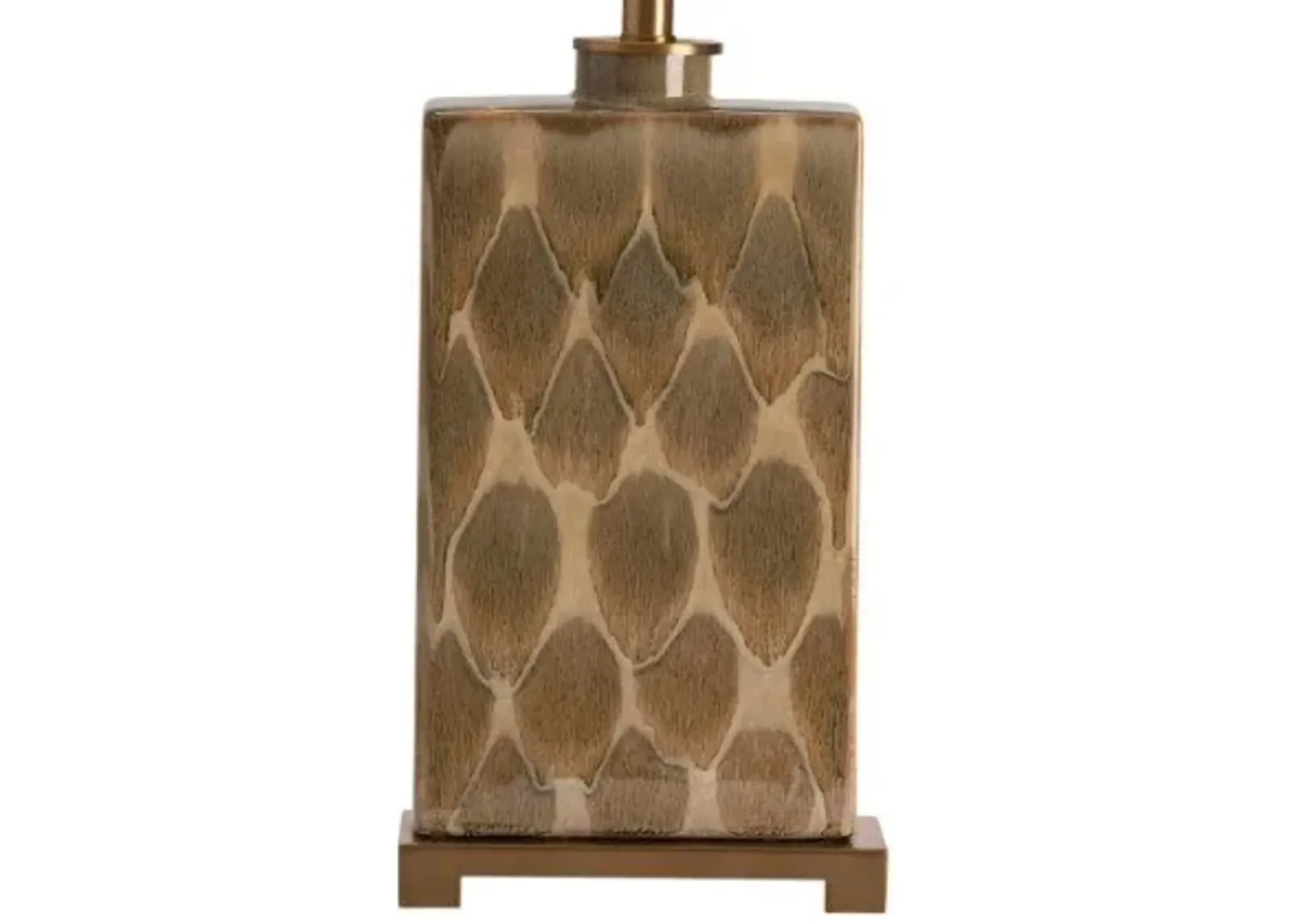 Crestview Beige/Brown/Gold Diamond Table Lamp