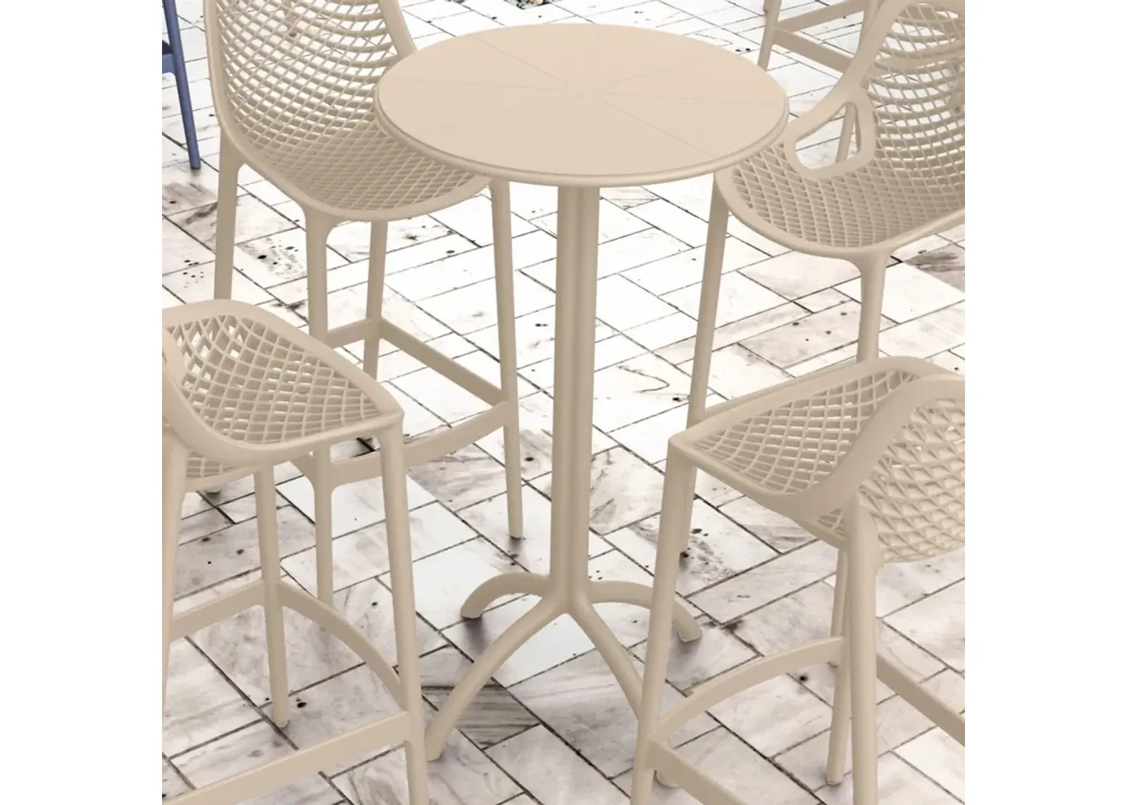 Compamia Octopus Round Bar Side Table Taupe