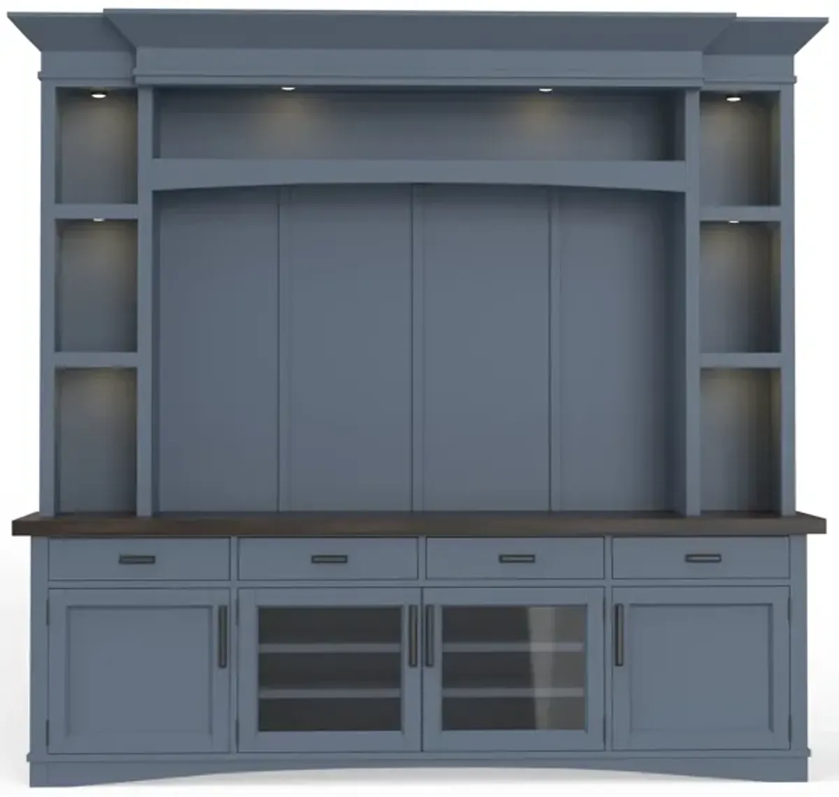 Parker House Contemporary Americana: 92 Inch Denim Media Entertainment Center