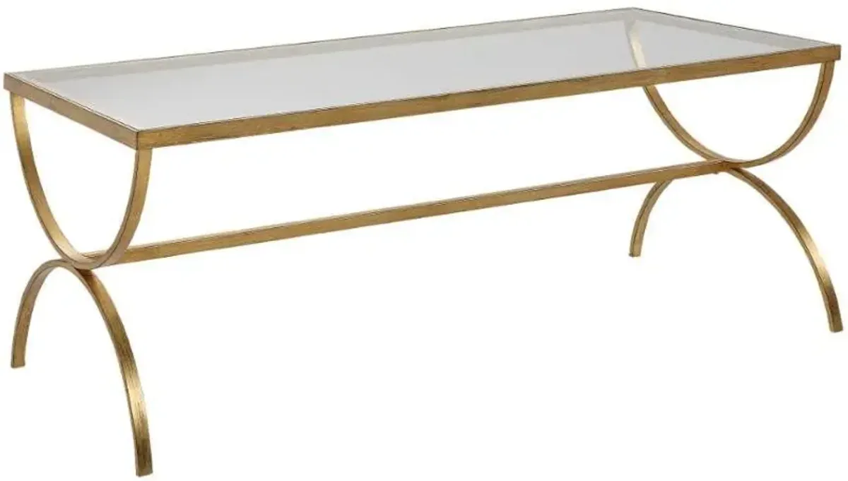 Uttermost Crescent Gold Coffee Table