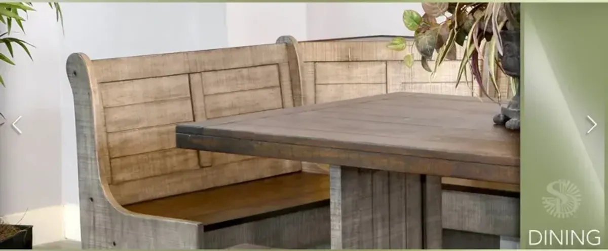 Sunny Designs Homestead Hills Tobacco Leaf & Alpine Grey Breakfast Nook Set
