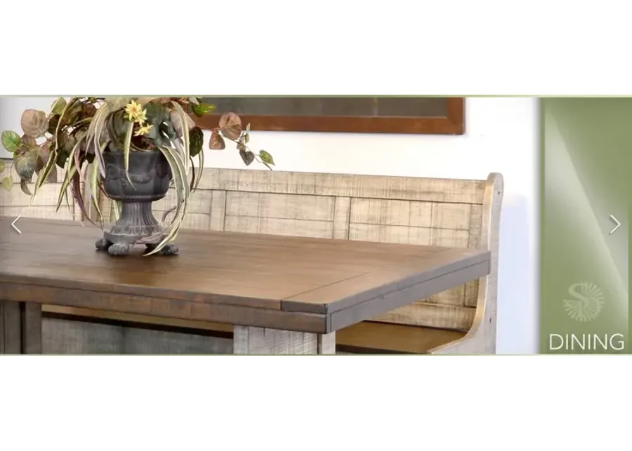 HOMESTEAD HILLS TOBACCO LEAF & ALPINE GREY BREAKFAST NOOK SET