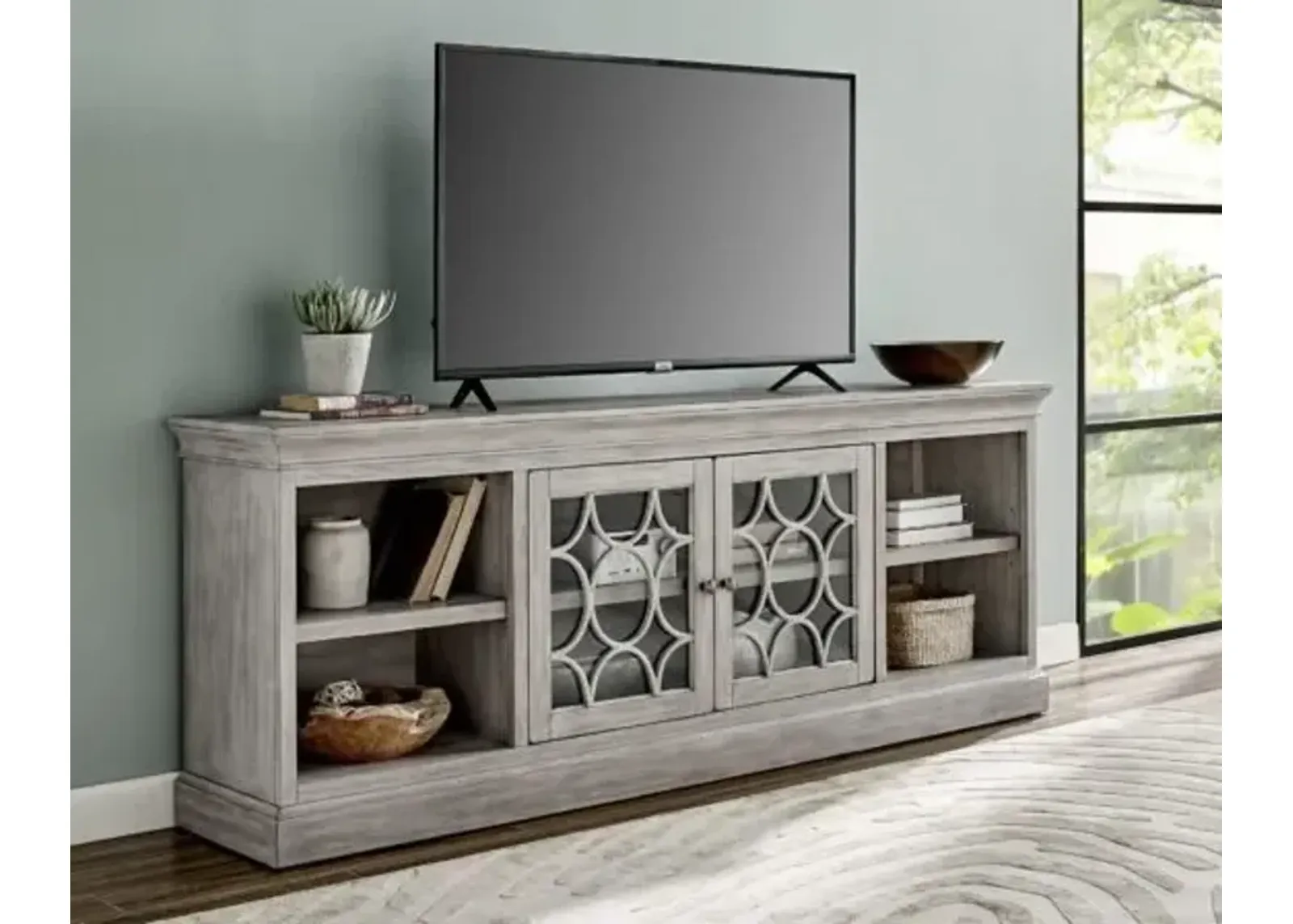 FELICITY GRAY 80 INCH ENTERTAINMENT TV STAND