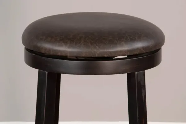 Sunny Designs Scottsdale Black Walnut 30 Inch Swivel Counter-Height Stool with Cushioned Seat