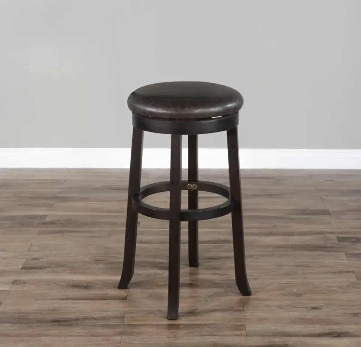 Sunny Designs Scottsdale Black Walnut 30 Inch Swivel Counter-Height Stool with Cushioned Seat