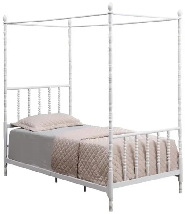 Betony Twin Canopy Bed White