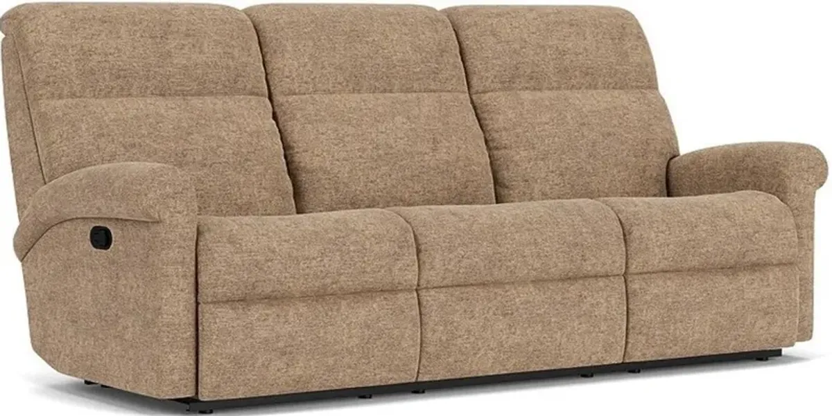 Flexsteel Davis Beige/Tan Pewter Reclining Sofa