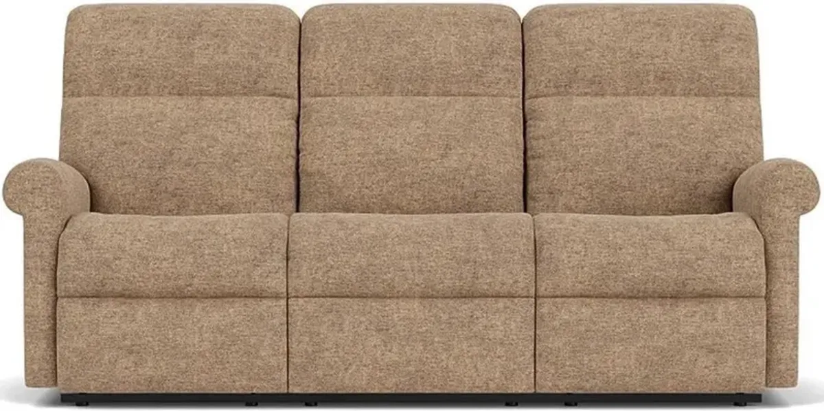 Flexsteel Davis Beige/Tan Pewter Reclining Sofa