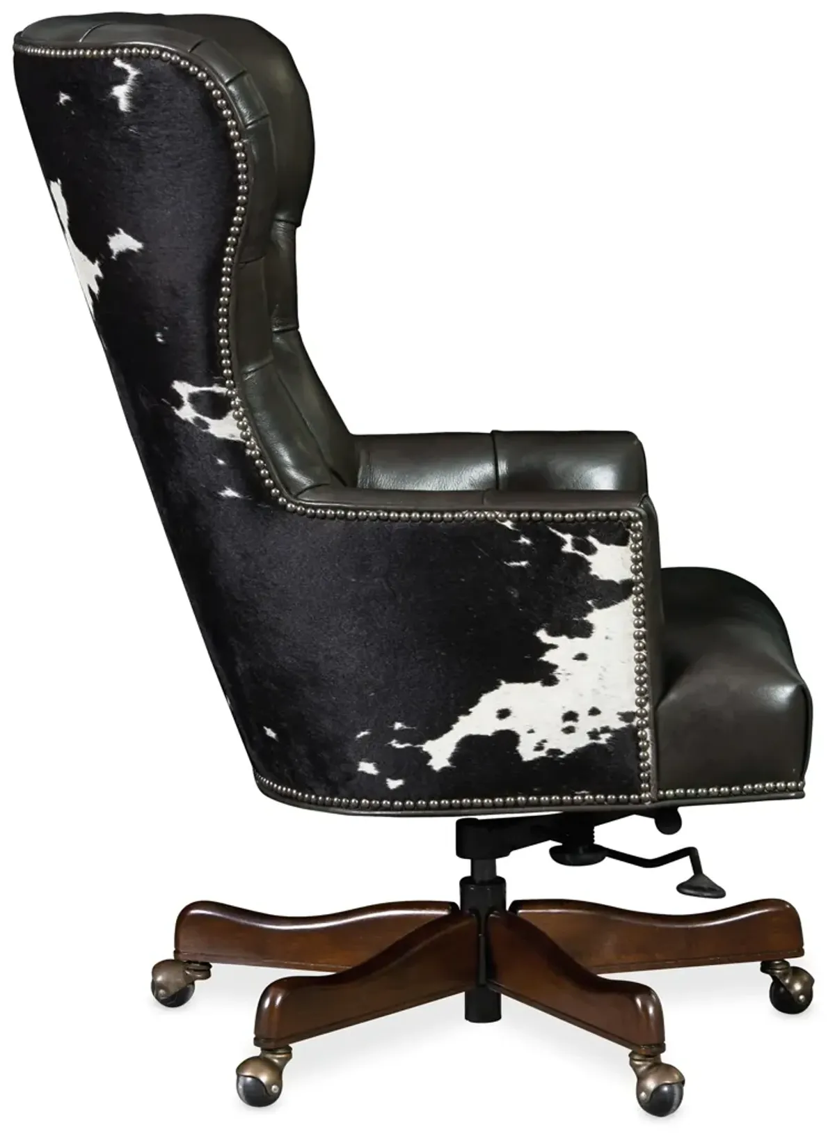 Hooker Furniture Katherine Executive Swivel Tilt Leather Office Chair with Black & White Hoh